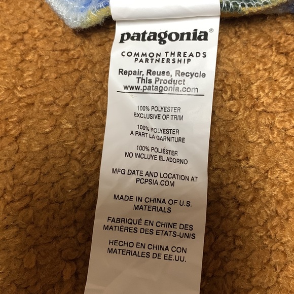 Patagonia HAT Vintage Synchilla Fleece Ski Snowboard Timber Twist LARGE LIKE NEW - Picture 7 of 12